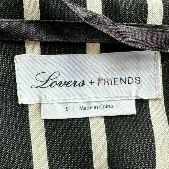 Lovers + Friends Womens Dean Crop Halter Top Black & Ivory Size S - Picture 9 of 10